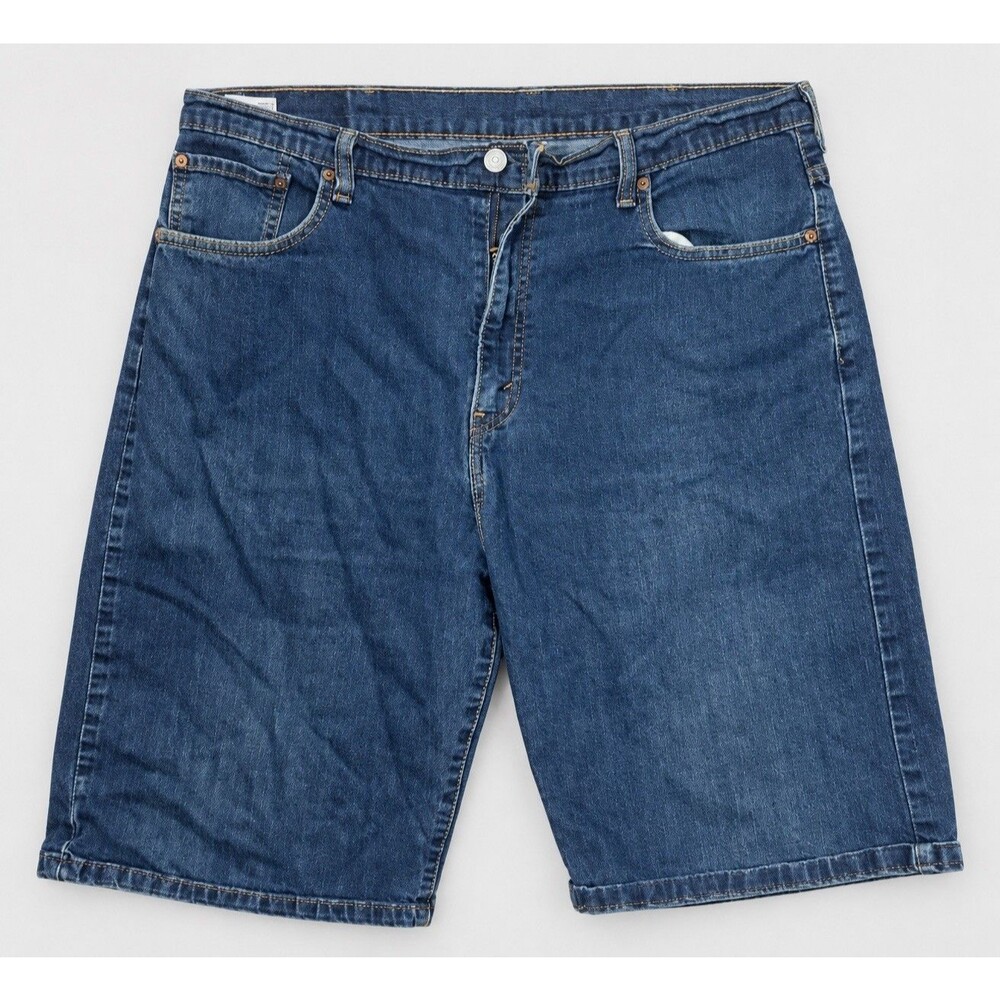Levi’s 568 Men’s Denim Shorts W40 Blue Stay Loose Long Baggy Made in Egypt